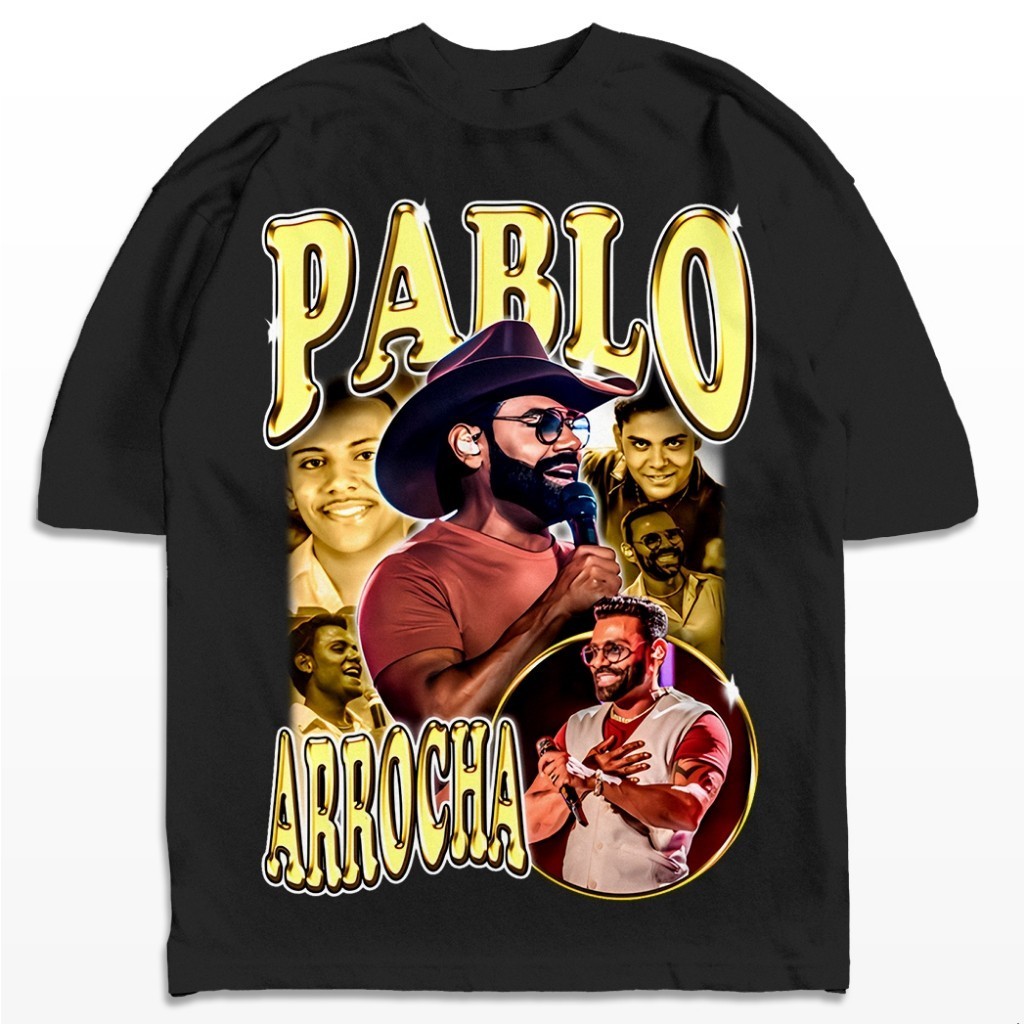Camiseta "Pablo Arrocha" Cantor Brega Streetwear Camisa Unissex 100% Algodão