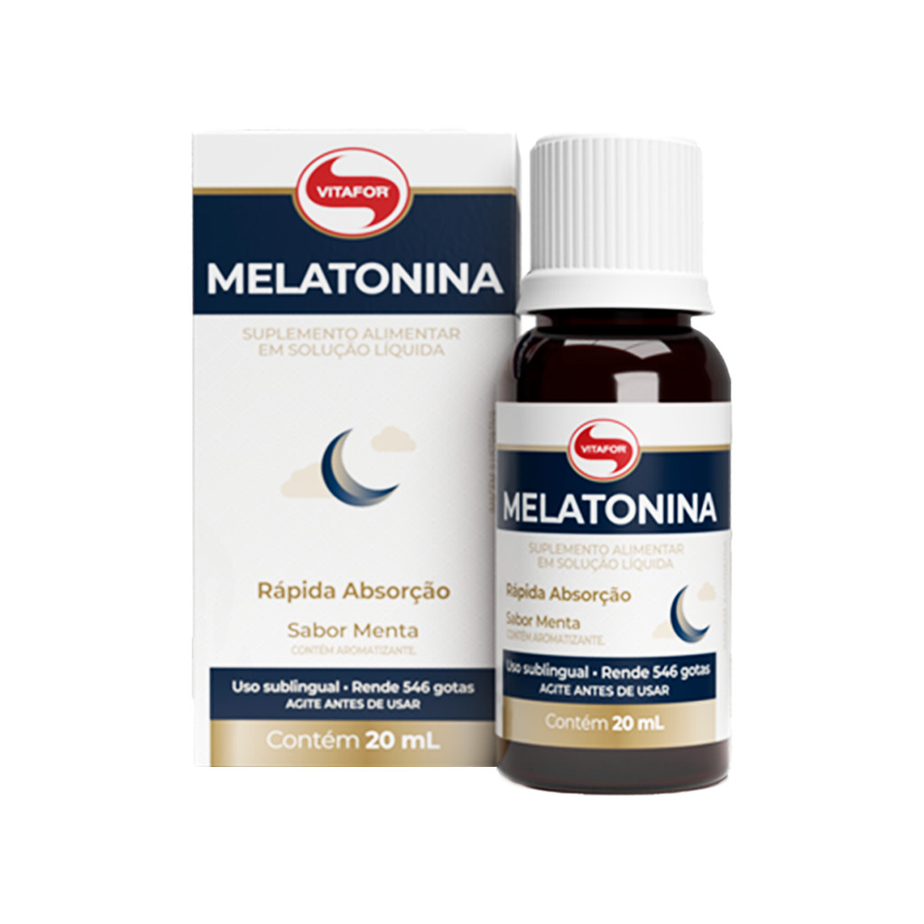 Melatonina Em Gotas Da Vitafor 20ml - Rápida Absorção - Health