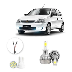 Lampada Farol Milha Led Chevrolet Corsa 2002 A 2012 20000lm
