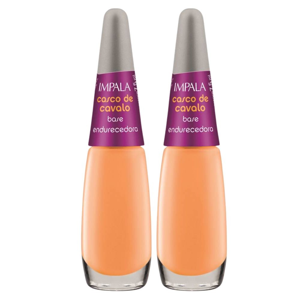 Kit  2 Base para Unha Impala Casco de Cavalo Endurecedora com 7,5ml - Beauty
