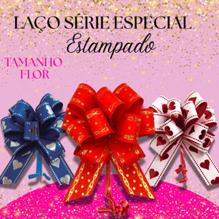 Laço Pronto Para Presente e Embalagem Laço Estampado Flor 10 unidades em Oferta na Shopee