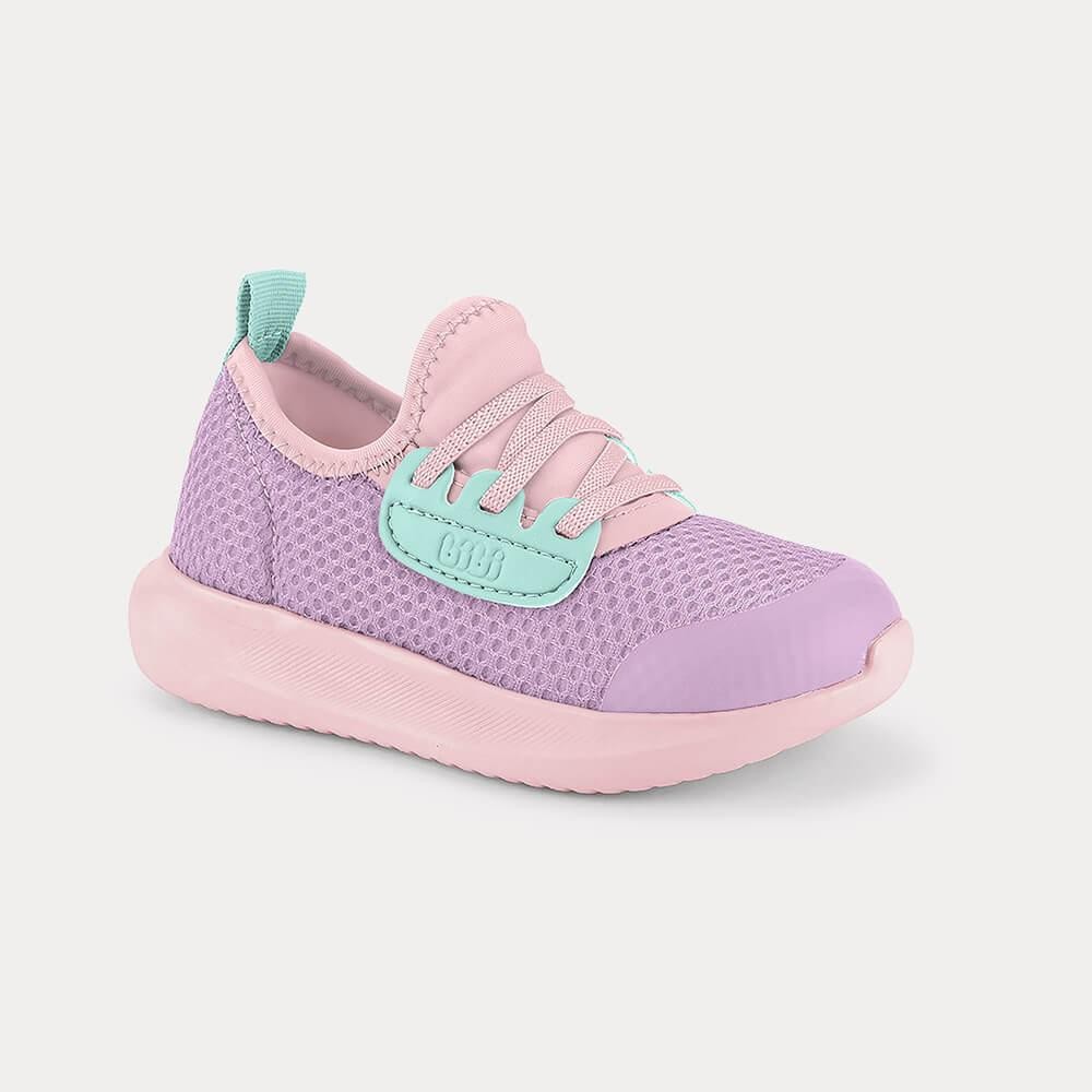 Detalhes do Tênis Infantil Bibi Flash Lilás com Rosa