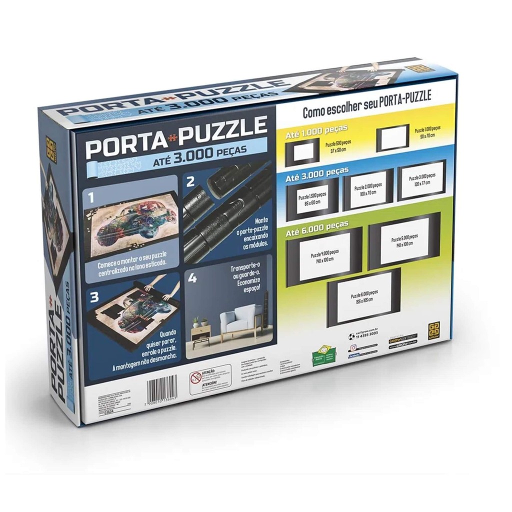 Detalhes do Porta Puzzle Jogo Quebra Cabeça Grow (Escolha o Modelo) Brinquedo Colecionável Quadro Infantil