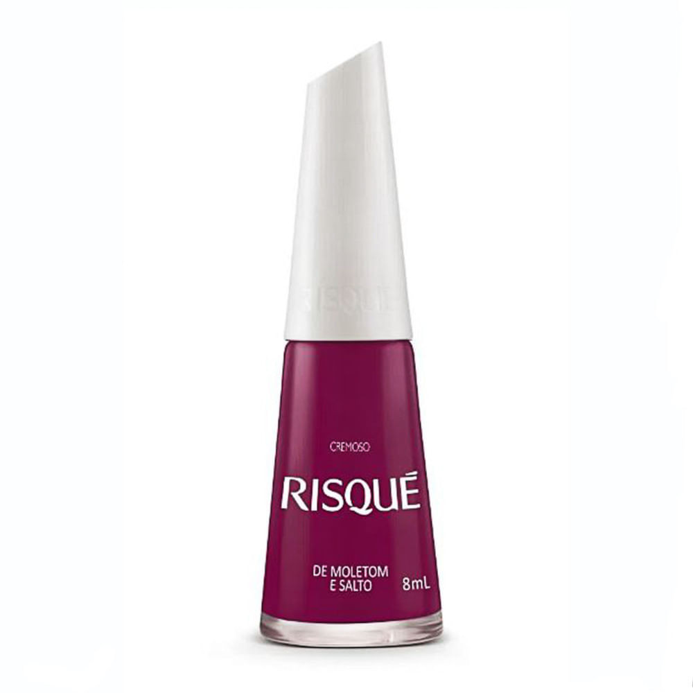 Esmalte Risqué Vinho Cremoso Cor De Moletom e Salto 8ml - Beauty