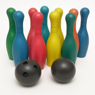 Jogo Boliche Infantil Brinquedo 10 Pinos 30cm + 2 Bolas em Oferta na Shopee
