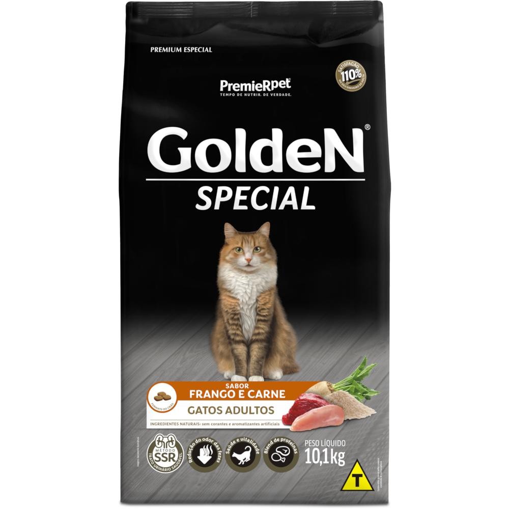 Ração Premier Golden Special Gato Adulto Frango E Carne 10Kg