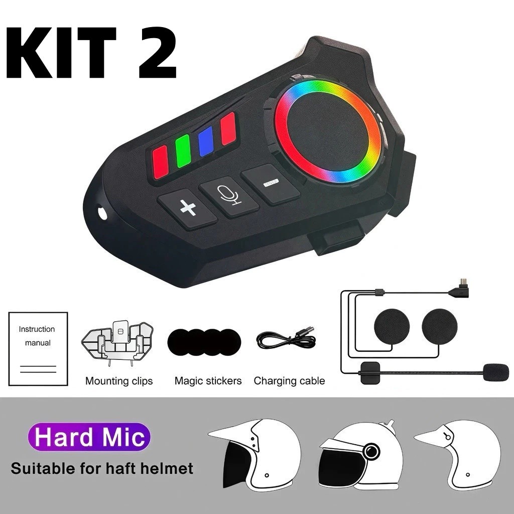 Y10  Fone de Ouvido de Capacete Moto Bluetooth Controle De Voz microfone para moto intercomunicador