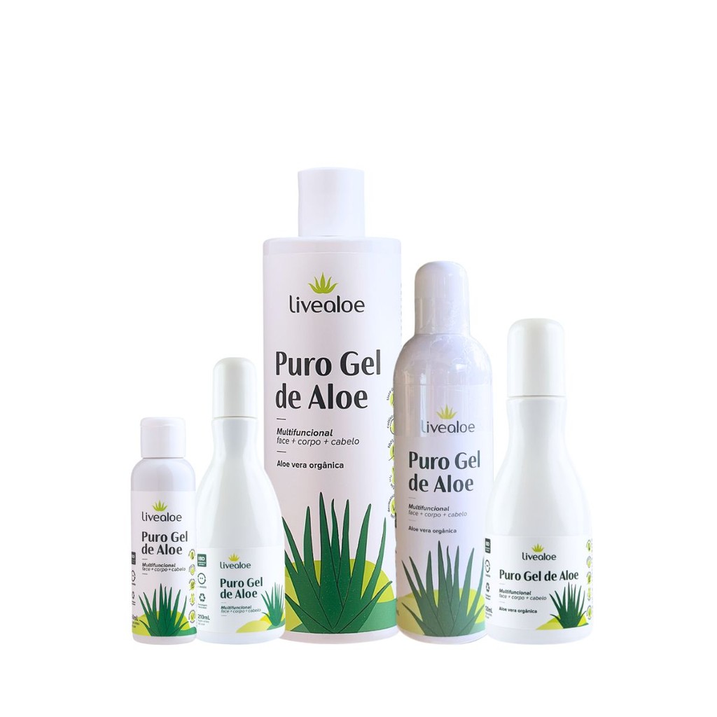 Gel Aloe Vera Puro Orgânico Multifuncional Livealoe