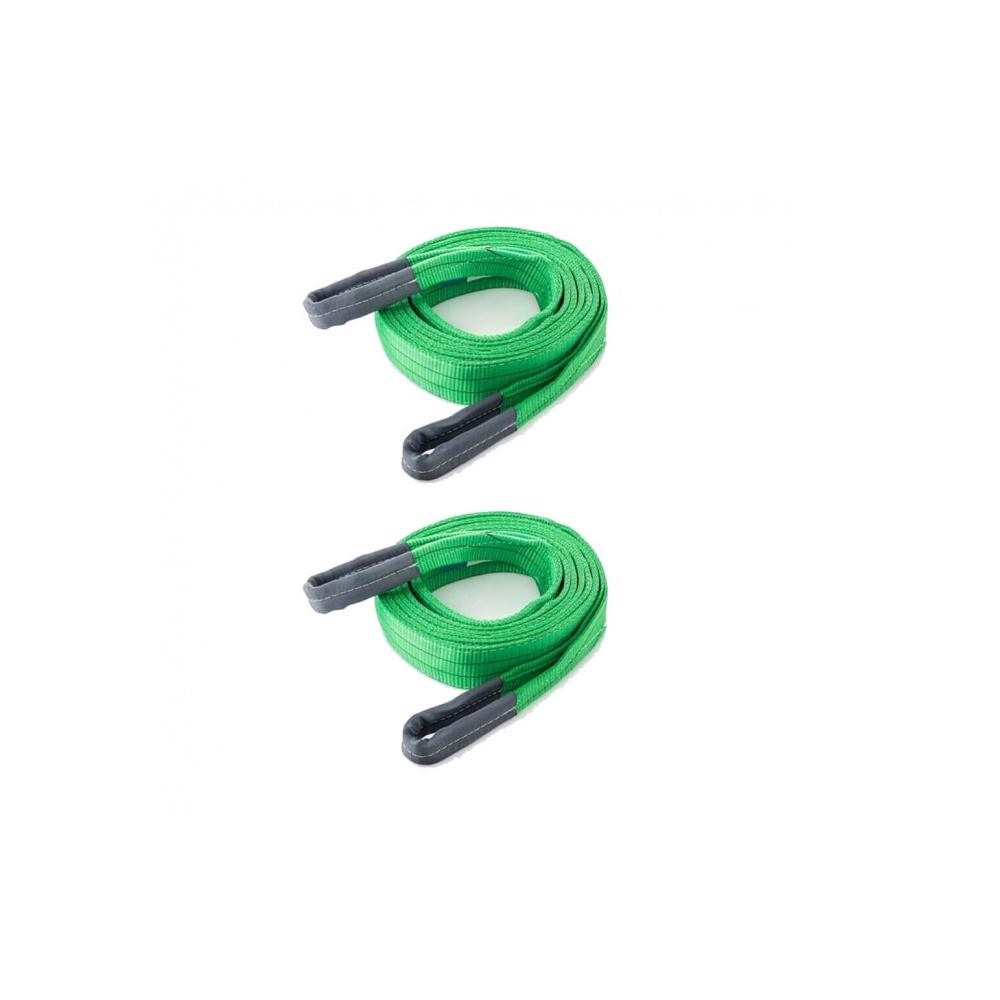 Kit com 2 Cinta de Elevação De Carga 2 Metros x 2 Toneladas - Verde - JST
