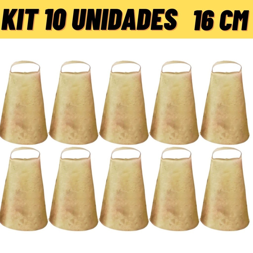 kit 10 Sino 16cm Cincerro sineta Boi Vaca carneiro Chocalho metal