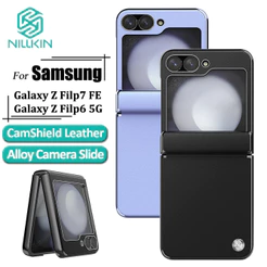 Nillkin Flip Capa De Couro Para Samsung Galaxy Z 6/Flip7 FE Telefone Luxuosa De Alta Qualidade Proteção À Prova De Choqu