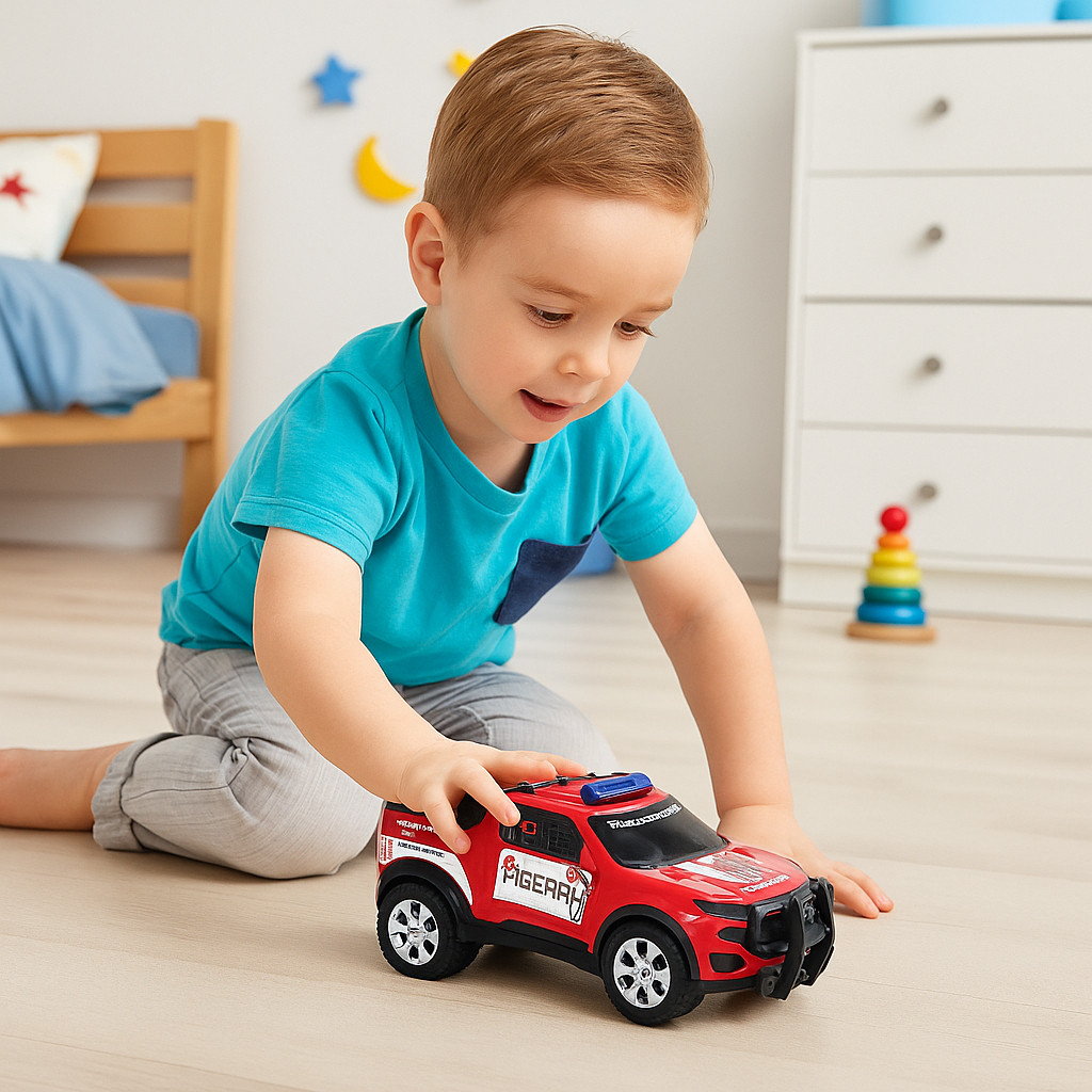 Caminhonete Polícia Brinquedo Infantil Presente Robô Motinha Criança Bombeiro Carrinho Veículo