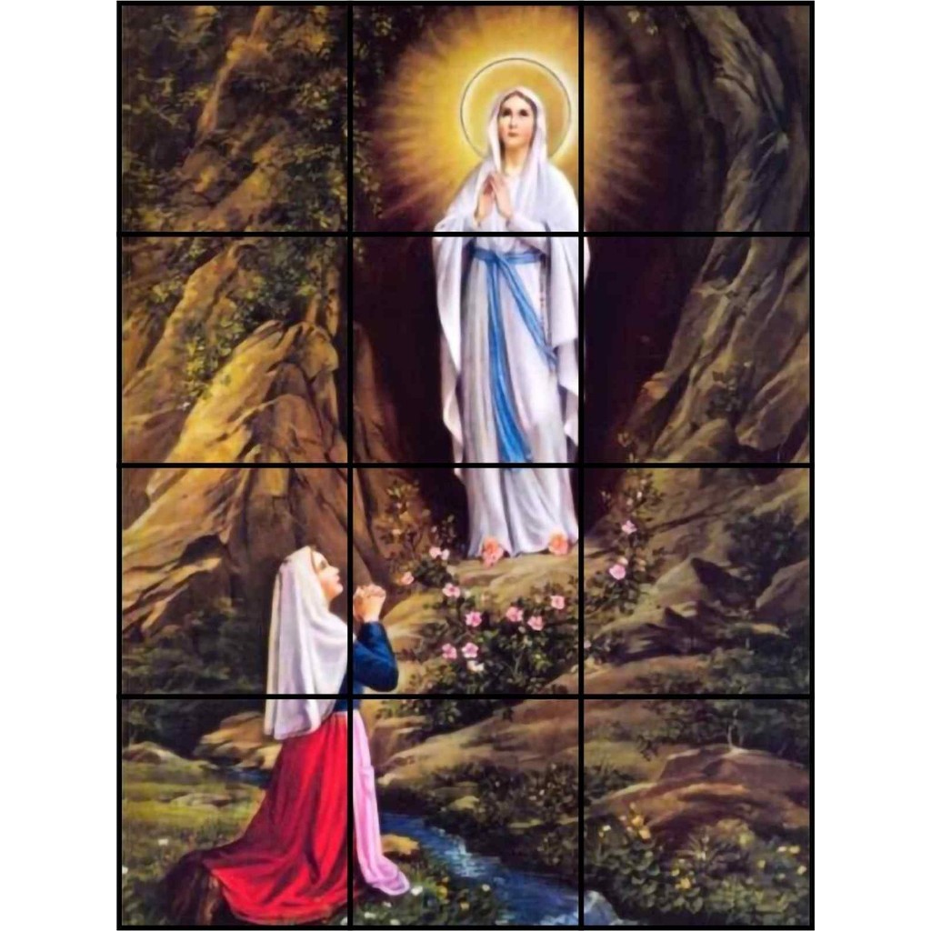 Quadro Nossa Senhora De Lourdes (médio)  - 100% Azulejo