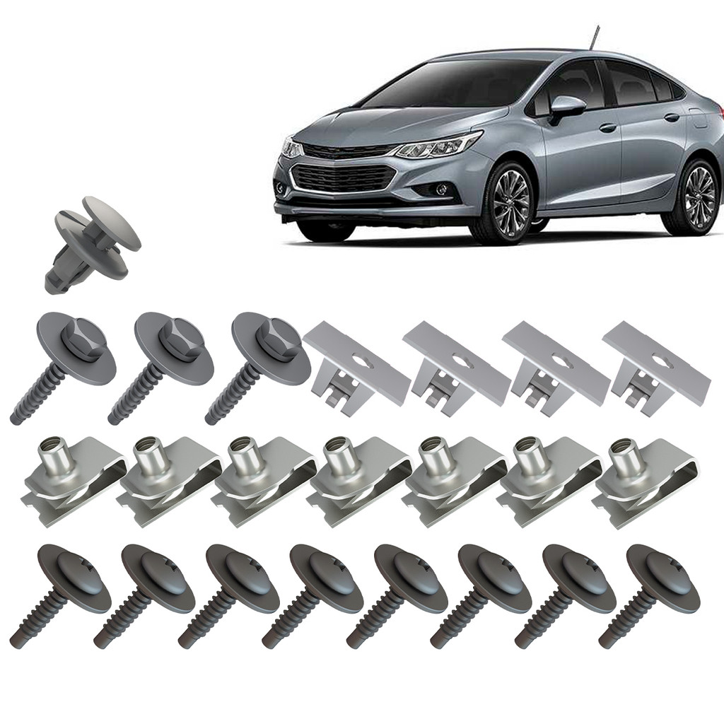 Kit Grampo Presilha 23 Peças Parabarro Dianteiro Cruze 2017 2018 2019 2020 2021