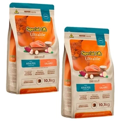 Kit 2 Ração Special Cat Ultralife Adultos Salmão 10,1Kg