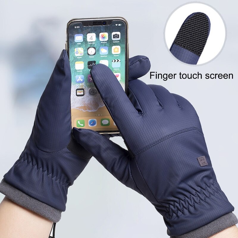 Luvas De Esqui À Prova De Frio Masculinas Vento D'água Manter Quentes Touchscreen Antiderrapante Macias