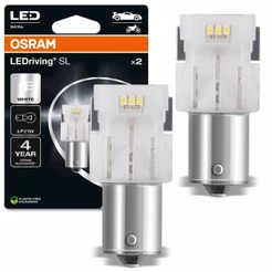 Par Lâmpada LED retrofit 1 Polo P21W Osram 6000K Branco Frio 12V Original 160 lumens