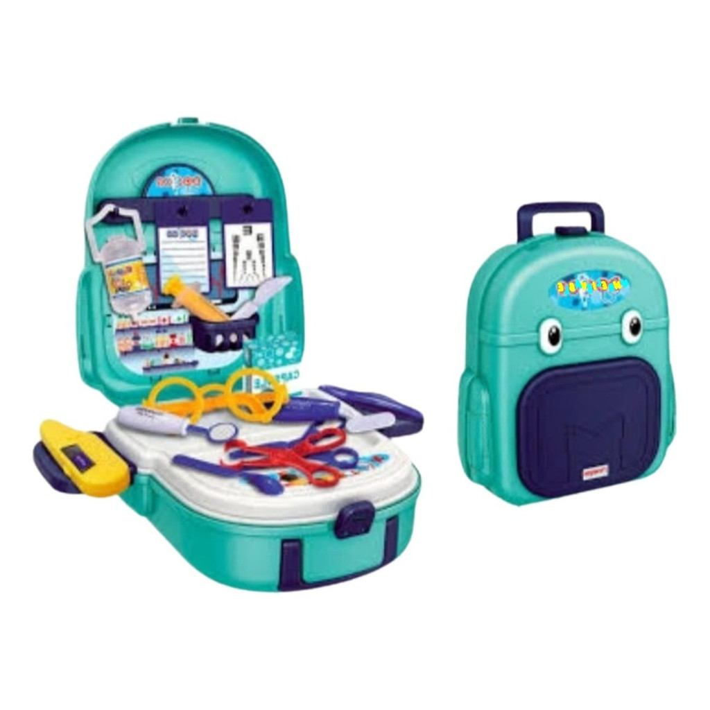 Kit Médico Brinquedo Infantil na Mochila 2 em 1 22 peças em Oferta na Shopee