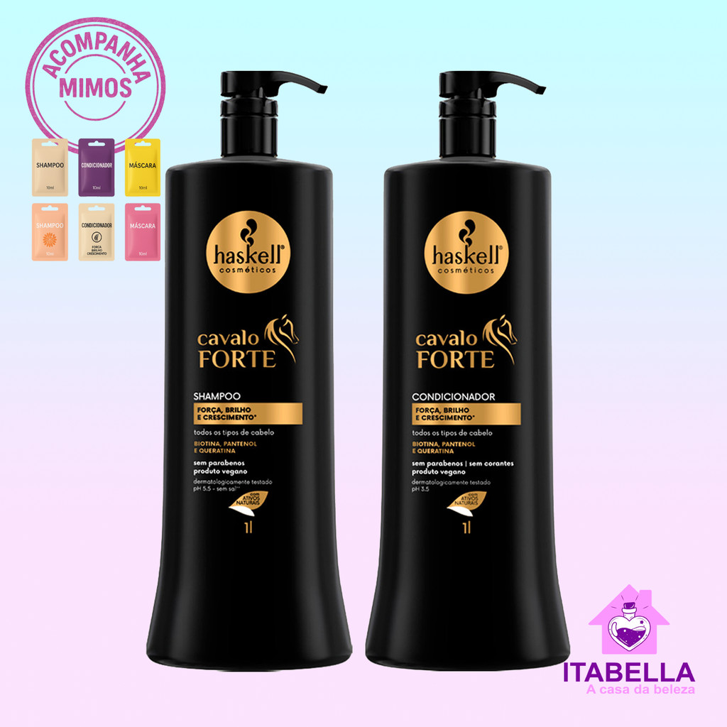 Haskell Cavalo Forte Kit Shampoo 1l Condicionador 1l: Onde Comprar | BuscaProdutos