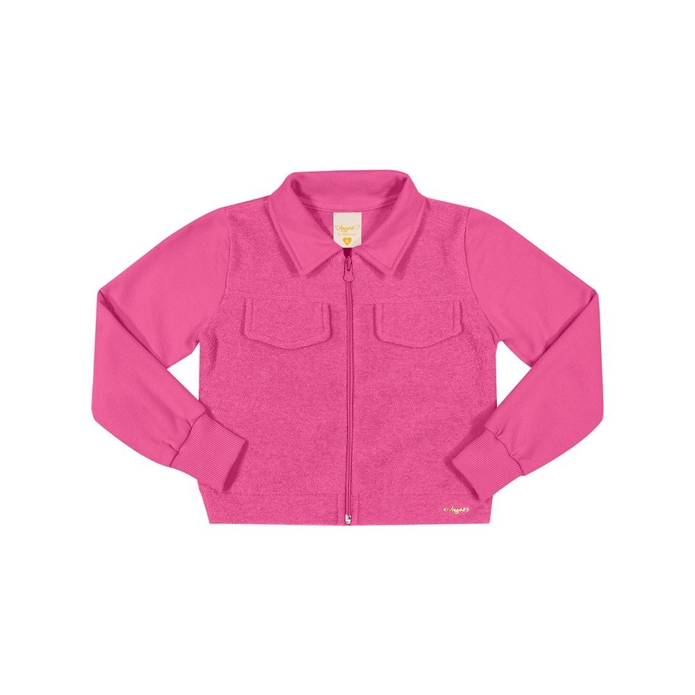 Jaqueta Menina Moletom Flanelada - Angerô em Oferta na Shopee