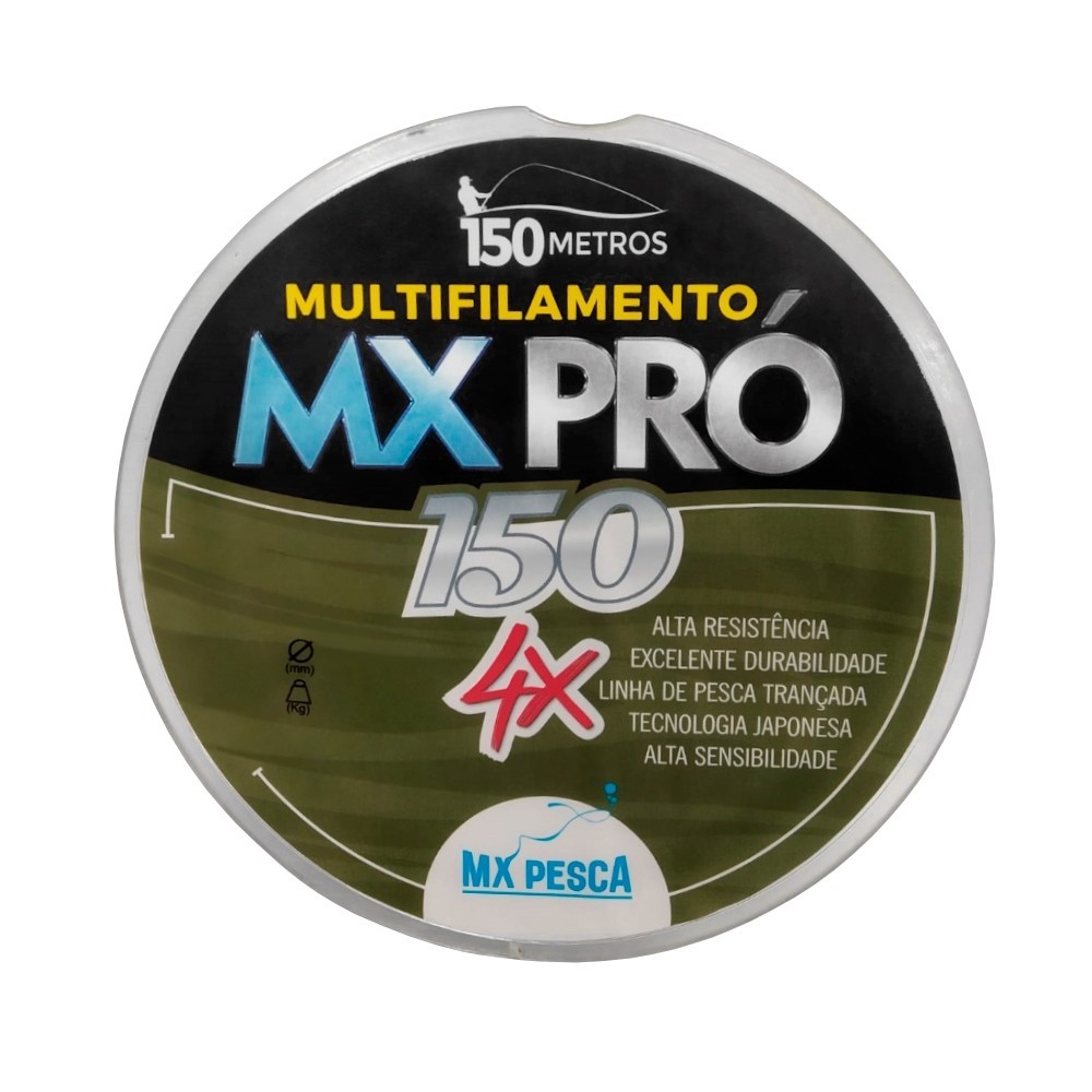 Linha de Pesca Multifilamento MX Pro 4x 150m - Mx Pesca em Oferta na Shopee