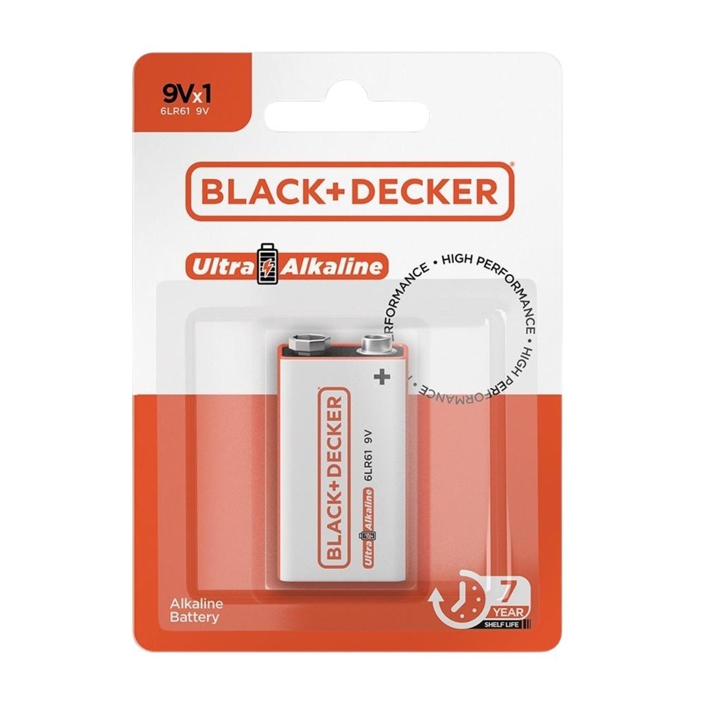 Bateria Pilha Alcalina 9V 6LR61 Com 1 Unidade Black+Decker - Home Appliances