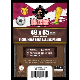 Sleeve Bucaneiros 49 x 65 mm Figurinhas Panini - 50 unidades