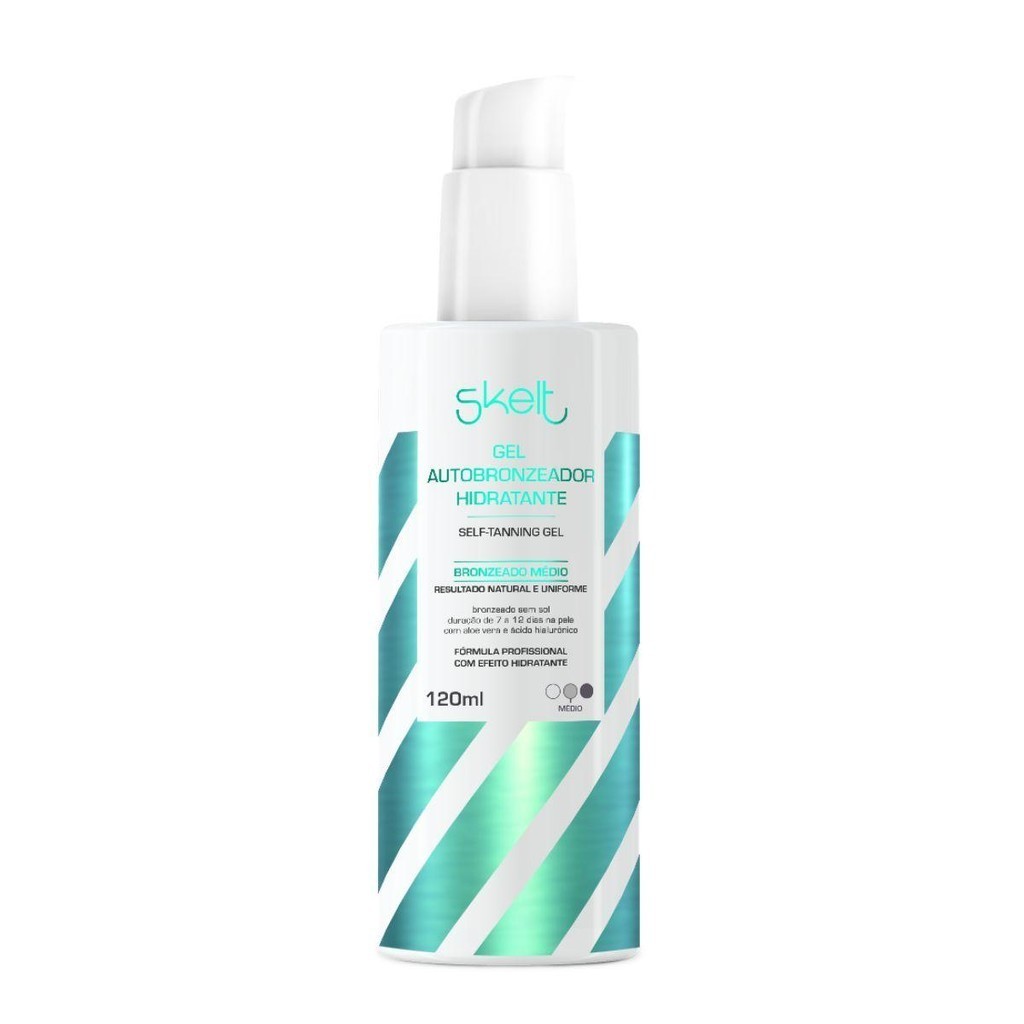 GEL AUTOBRONZEADOR HIDRATANTE SKELT BRONZEADO MÉDIO 120ML