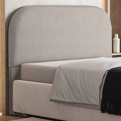 Cabeceira Cama Box King 195cm Orgânica Lanna W01 Linho Bege - Lyam Decor
