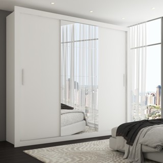 Guarda-Roupa Casal Hamburgo 3 Portas 4 Gavetas Com Espelho em Oferta na Shopee