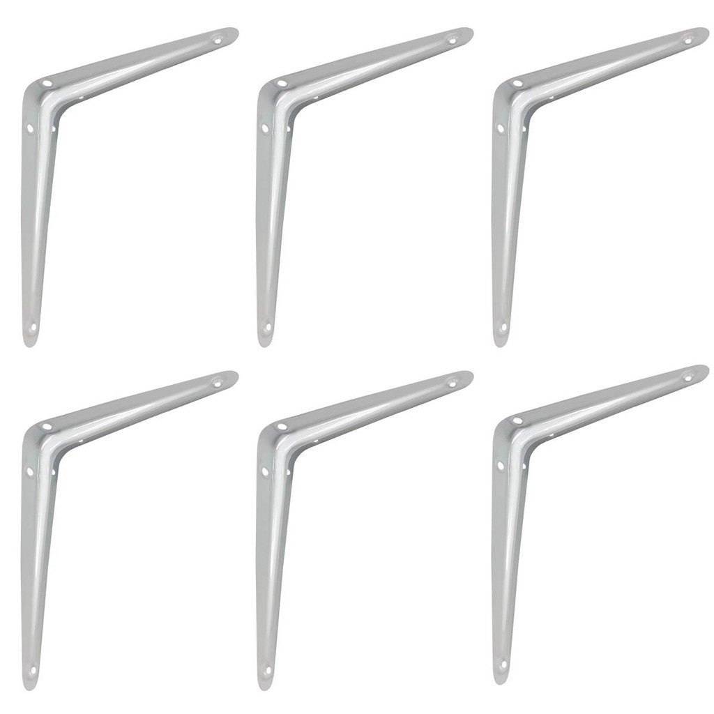 Kit Suporte De Prateleira - Cantoneira - 20 X 25 Cm 47,0003 (Com 6 Unidades) - Nord em Oferta na Shopee