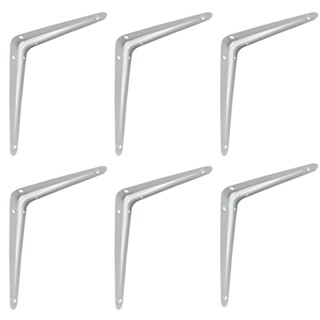 Kit Suporte De Prateleira - Cantoneira - 20 X 25 Cm 47,0003 (Com 6 Unidades) - Nord em Oferta na Shopee