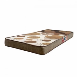 Colchão Solteiro Espuma D33 Turquesa 78cm x 188cm x 12cm Marrom Estampado Prorelax