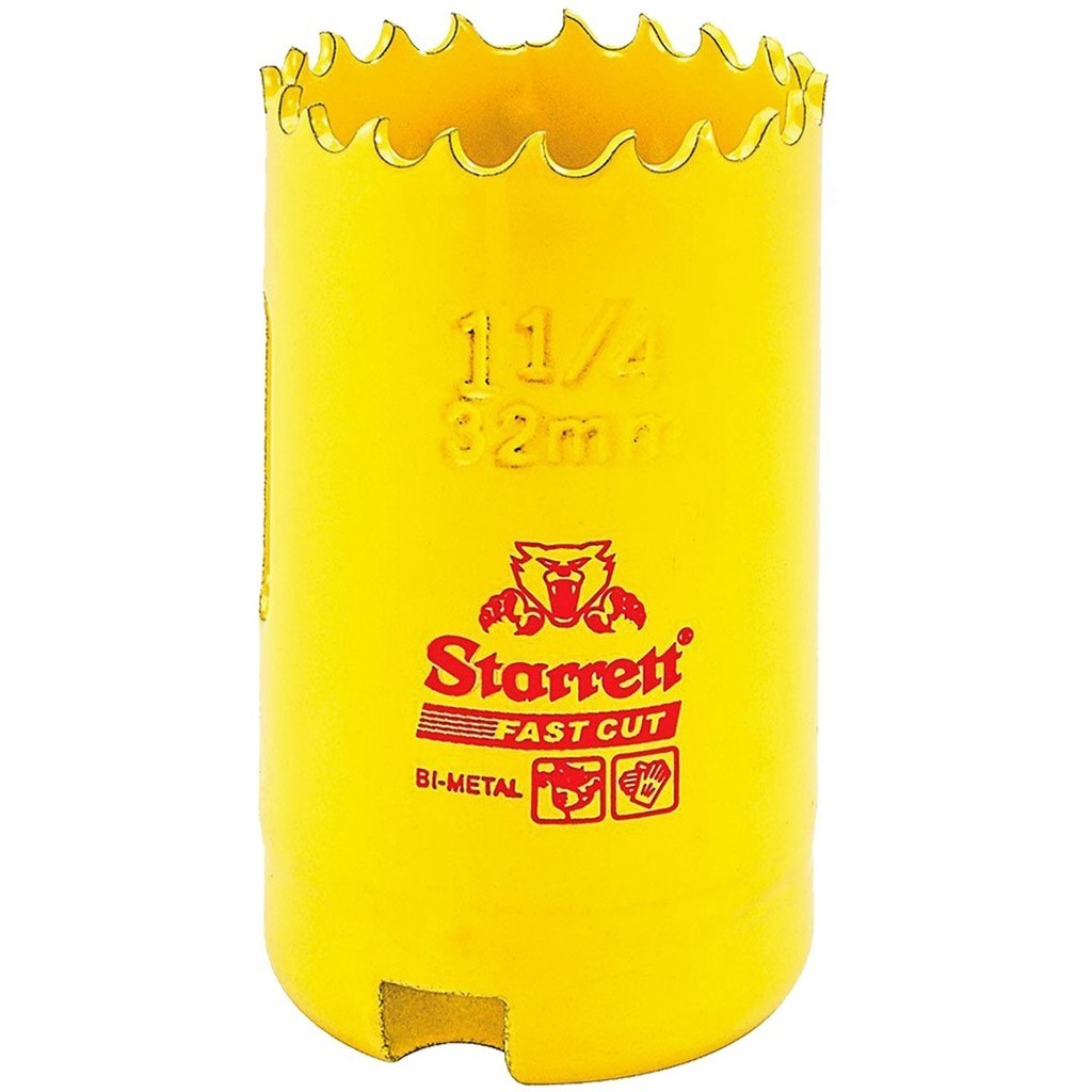 Serra Copo Fast Cut 32mm Starrett 1.1/4" Bi-Metal FCH0114-G - Home & Living