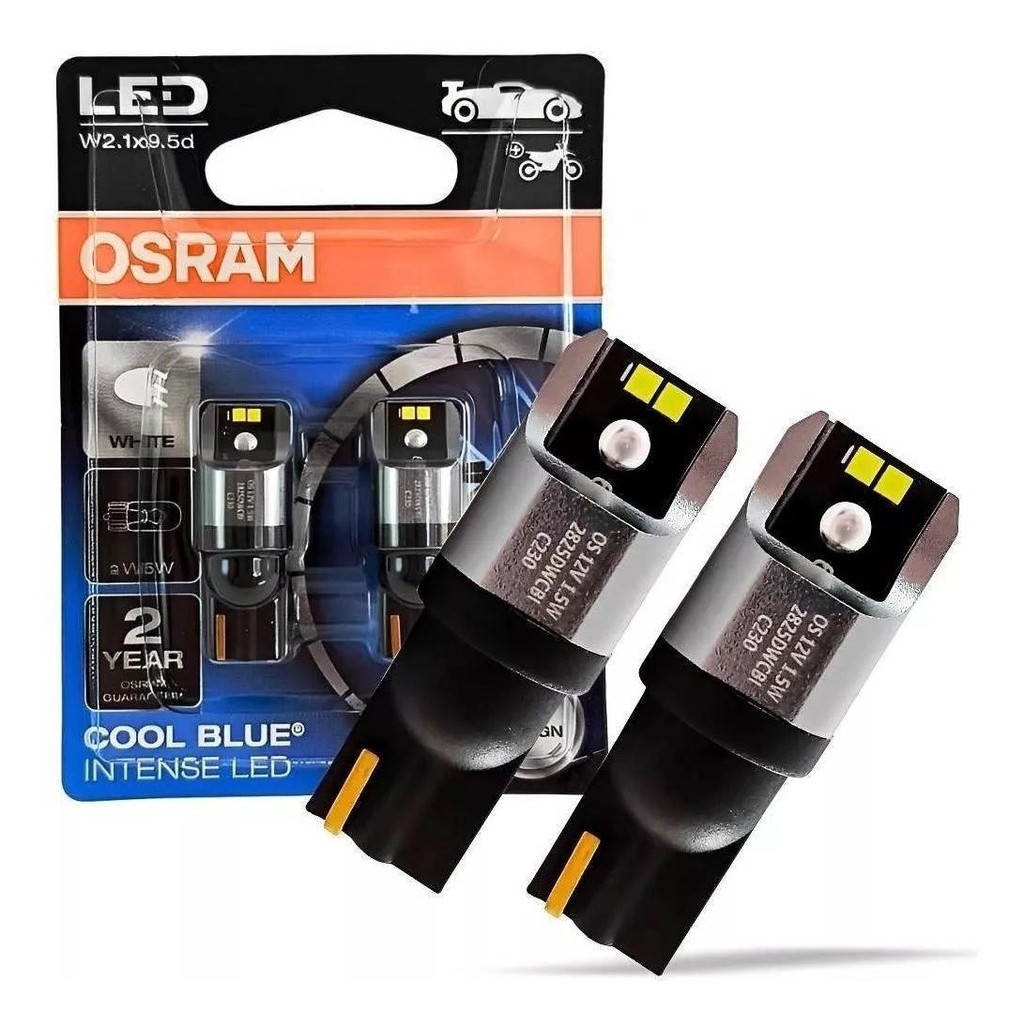 Par Lampada Pingo Led Osram T10 W5w Super Branca 6000k 12v em Oferta na Shopee