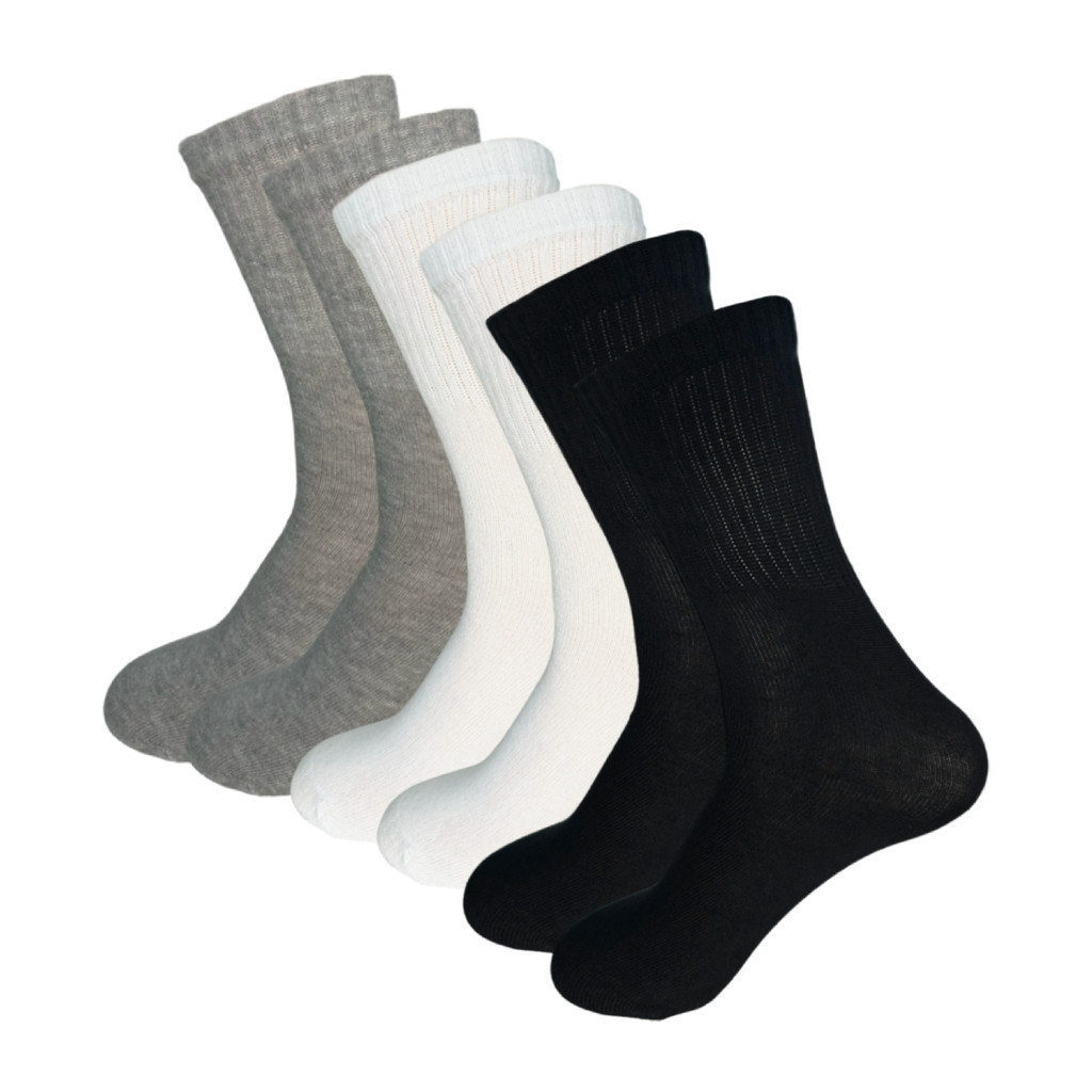 Kit 6 Pares de Meias Compramais Cano Médio Algodão Sortidas em Oferta na Shopee