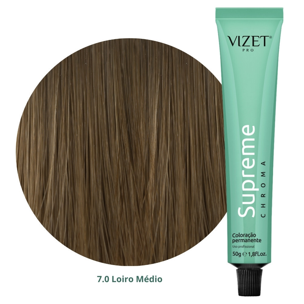 Coloração Supreme Chroma 7.0 Loiro Médio 50gr Vizet