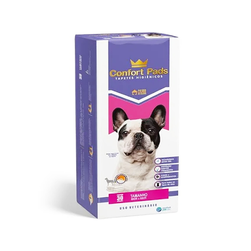 Tapete Higiênico Grande 80x60cm Confort Pads C/30 Unidades Para Cães em Oferta na Shopee