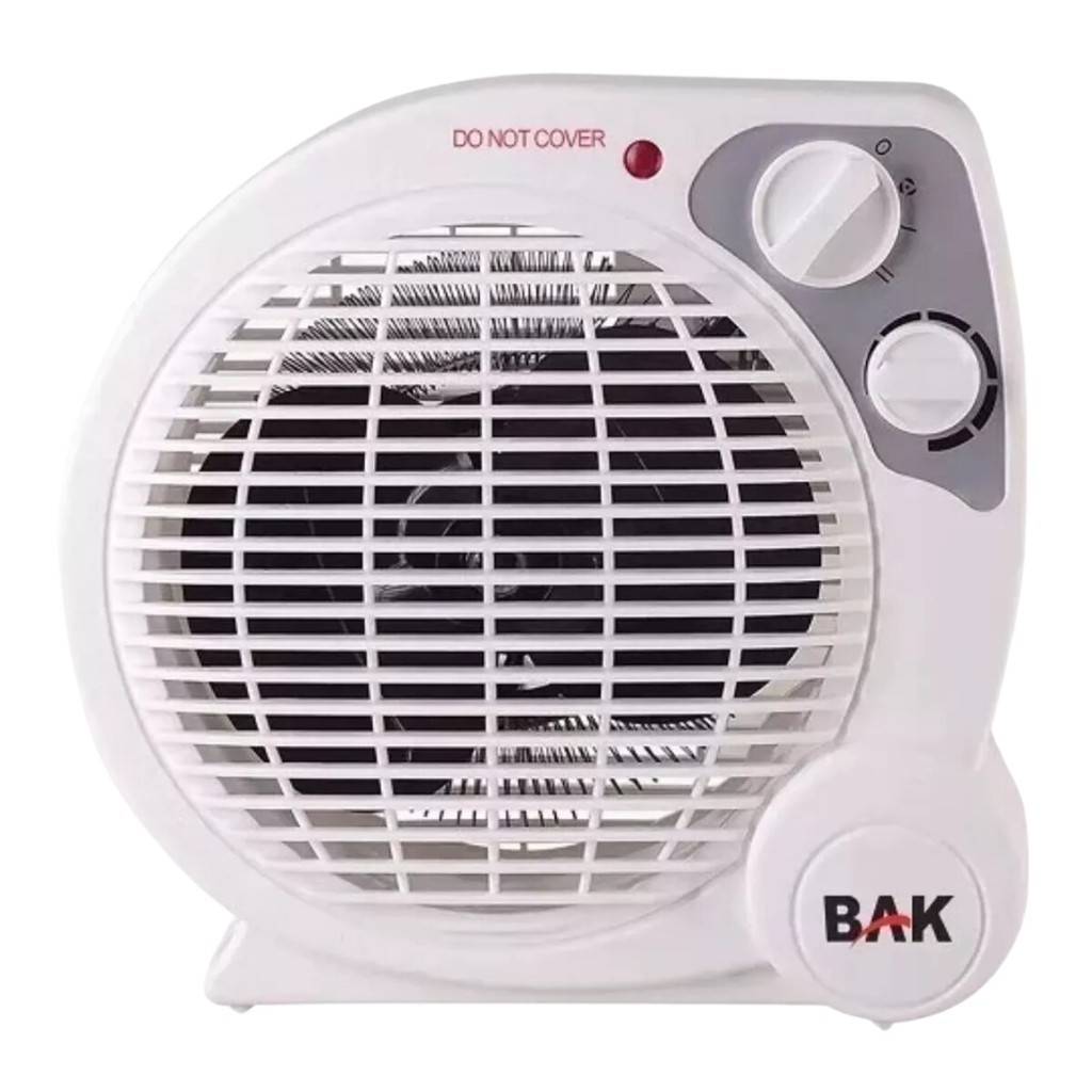 Aquecedor Elétrico Portátil de Casa e Ambiente Bak 110v 1500w / 220v 1800w Branco