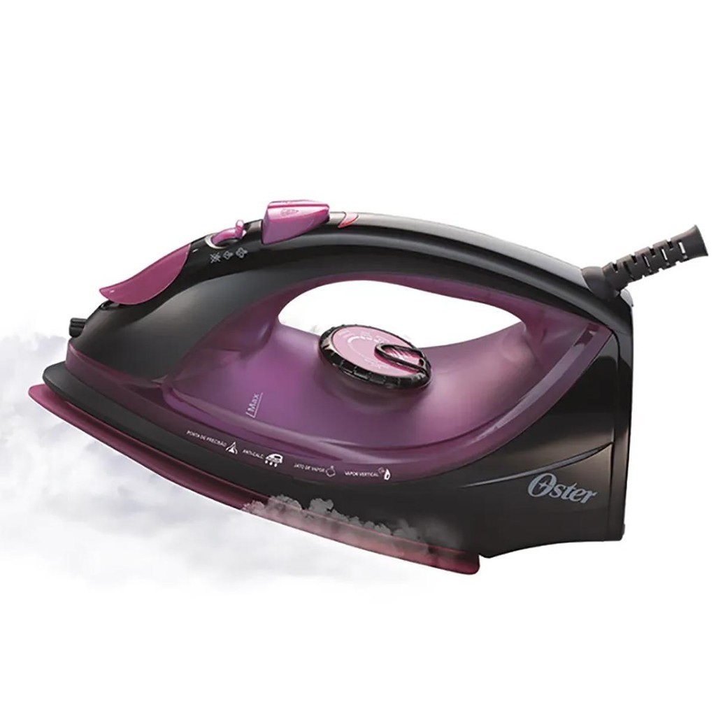 Ferro de Passar Roupa a Vapor Cerâmica GCSTBS5956 Preto e Roxo - Oster