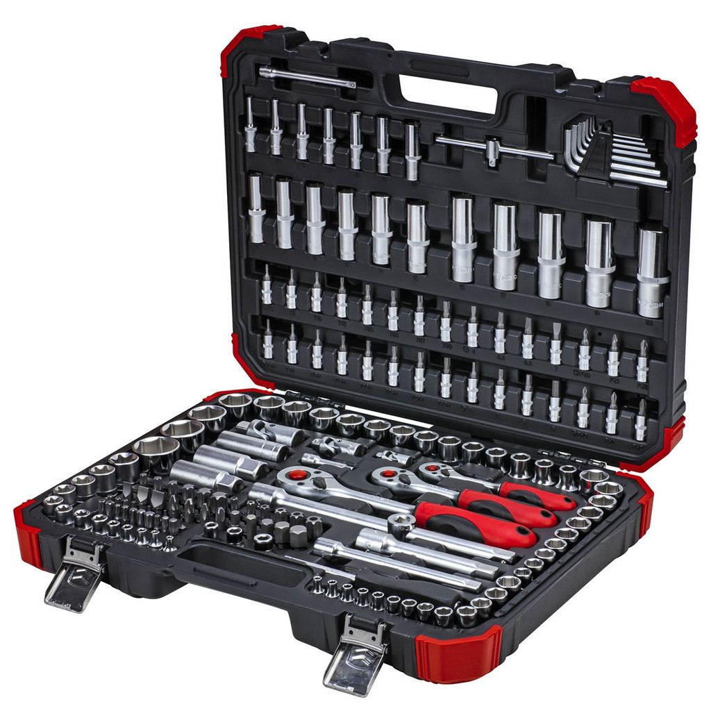 Jogo de Soquetes Sextavado 1/4" 3/8" 1/2" com 172 Peças Gedore Red com Maleta em Oferta na Shopee