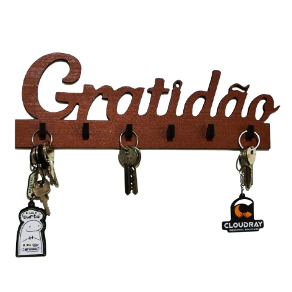 Porta Chaves de Parede Suporte Chaveiro Criativo Gratidão C/Dupla Face em Oferta na Shopee
