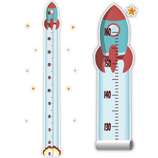 Adesivo Parede Régua Crescimento Foguete Exploração Estrelas em Oferta na Shopee