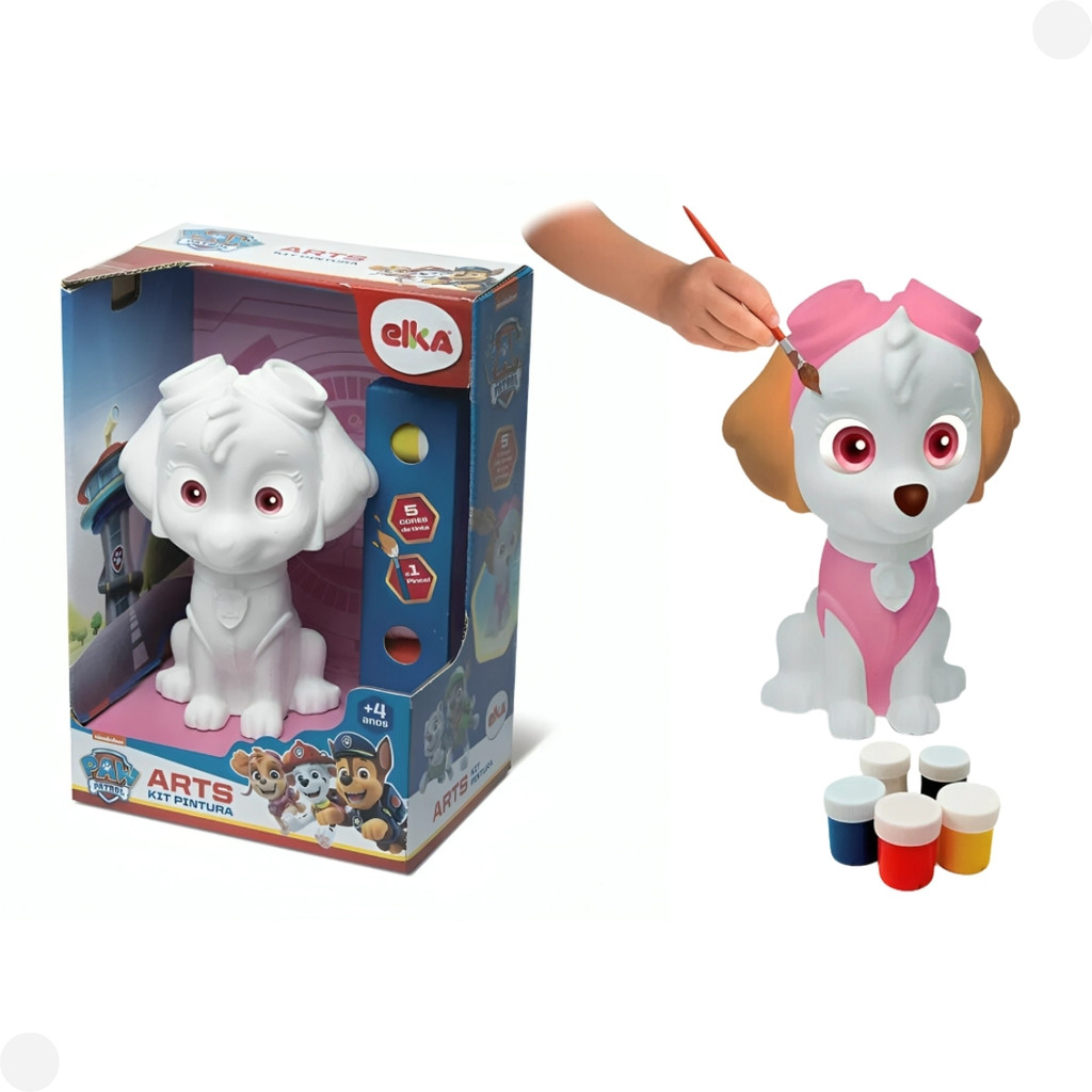 Patrulha Canina Arts Kit Pintura Com Tinta Skye 1289 - Elka em Oferta na Shopee