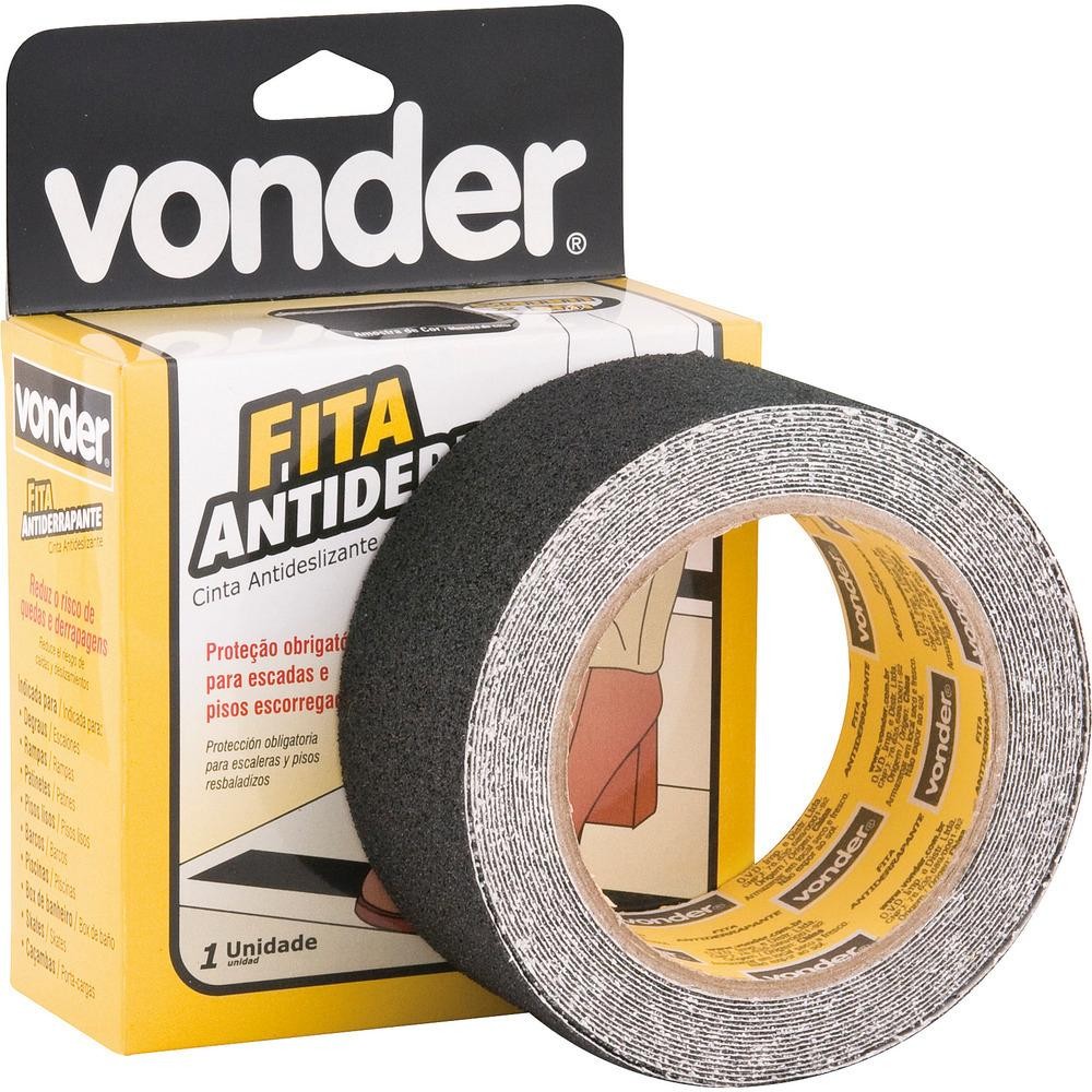Fita Antiderrapante 50mmx15M Preta Vonder em Oferta na Shopee