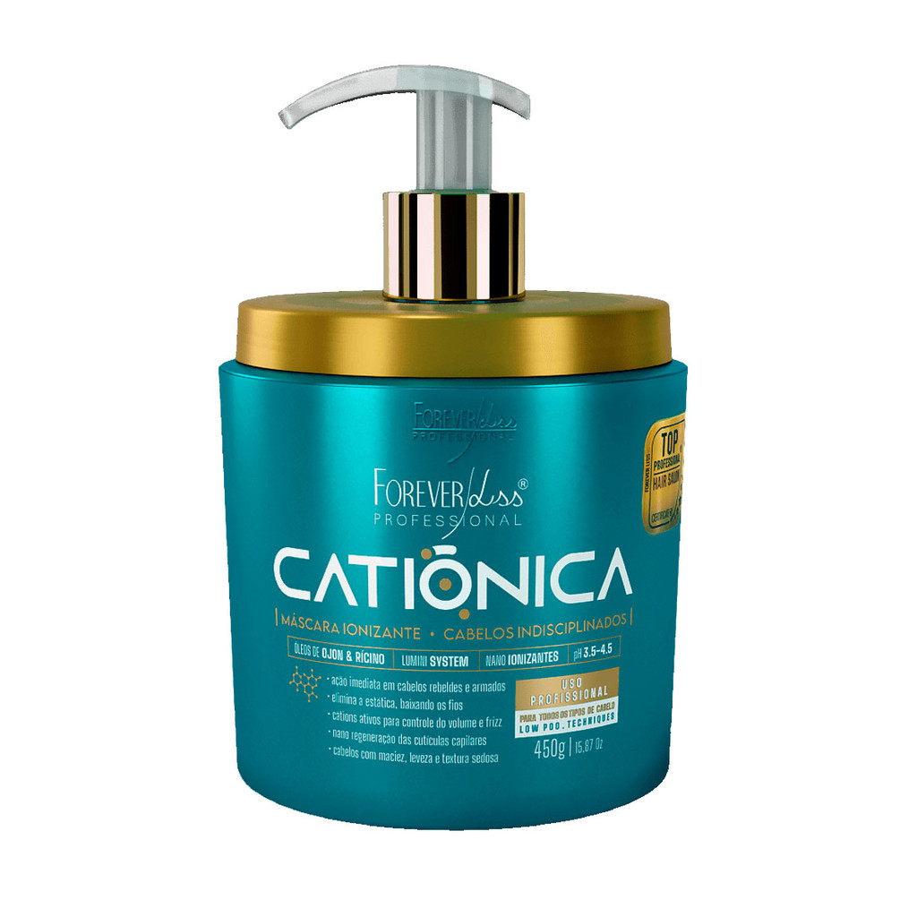 Máscara Catiônica Forever Liss Anti Frizz e Volume Capilar 450g