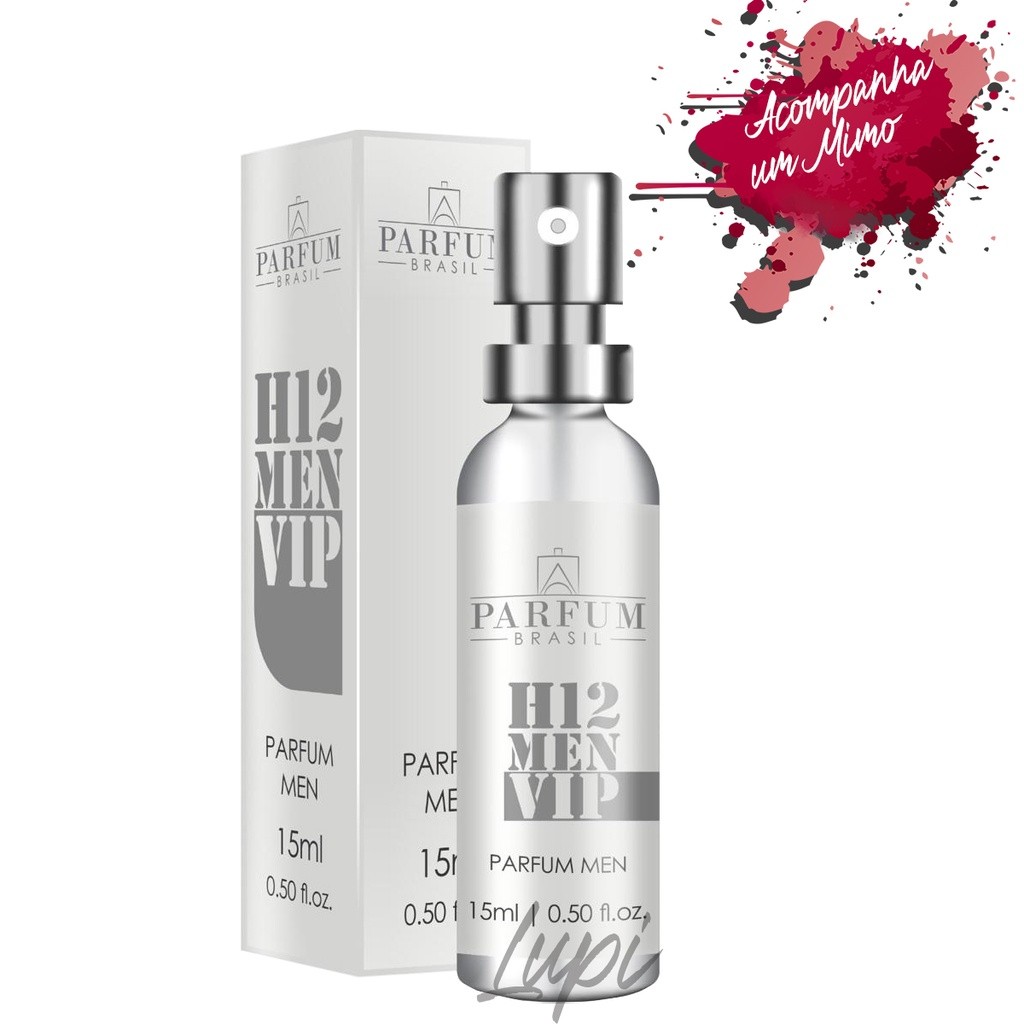 Perfume H12 Men VIP 15ml Parfum Brasil em Oferta na Shopee