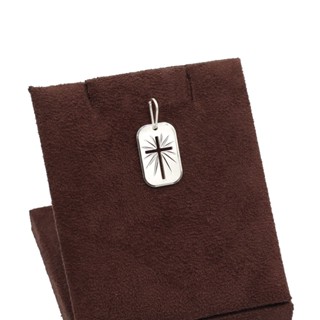 Pingente de prata 925 Masculino Placa com cruz vazada em Oferta na Shopee