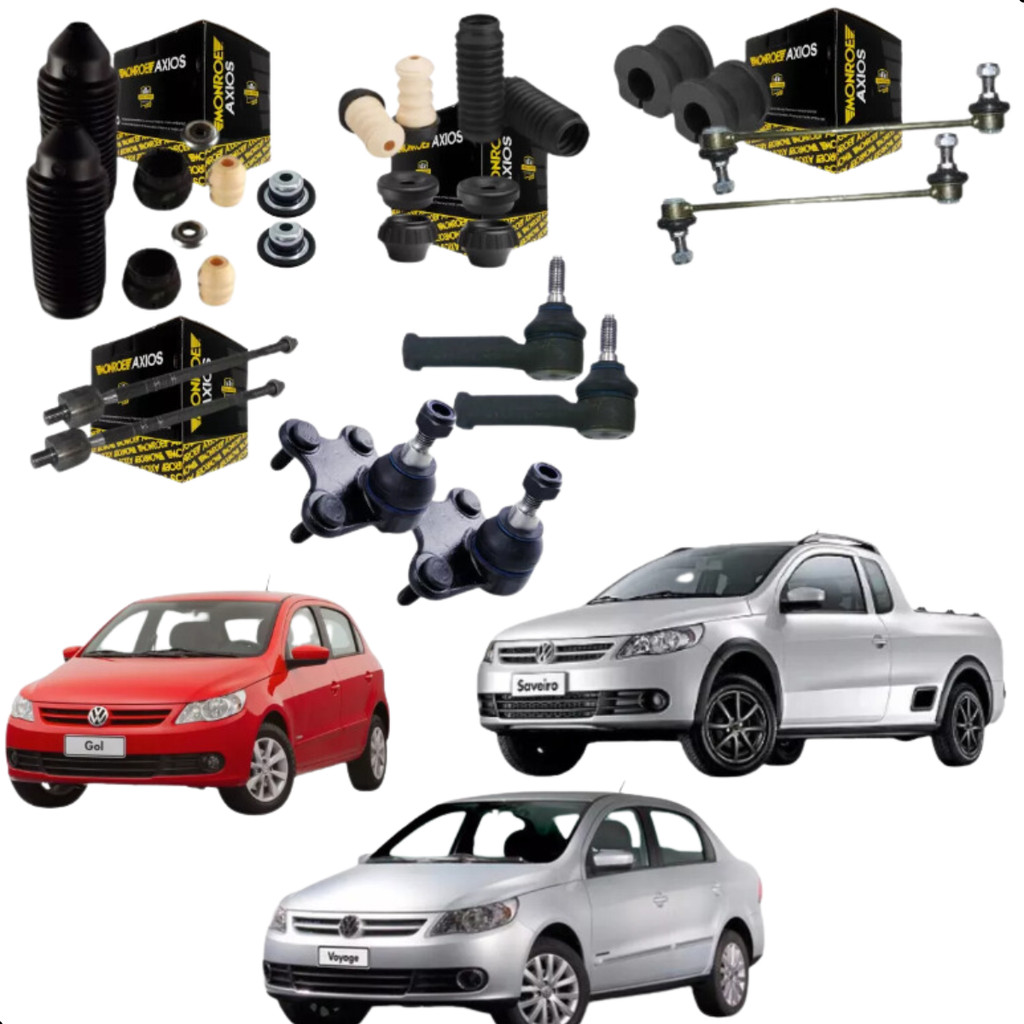 Coxim Amortecedor Bieleta Gol G5 G6 G7 Voyage Saveiro+Buchas