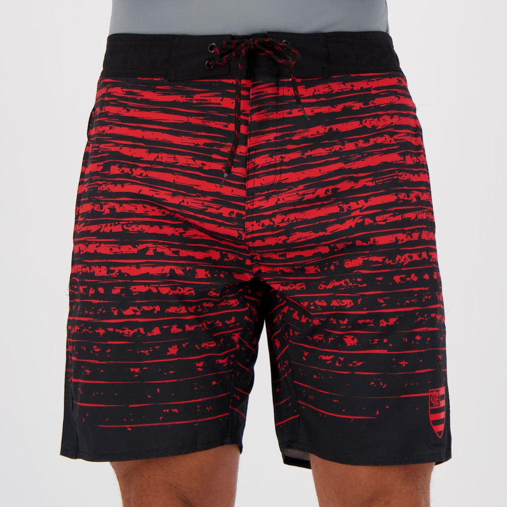Bermuda Flamengo Cushy Vermelha e Preta - Men Clothes